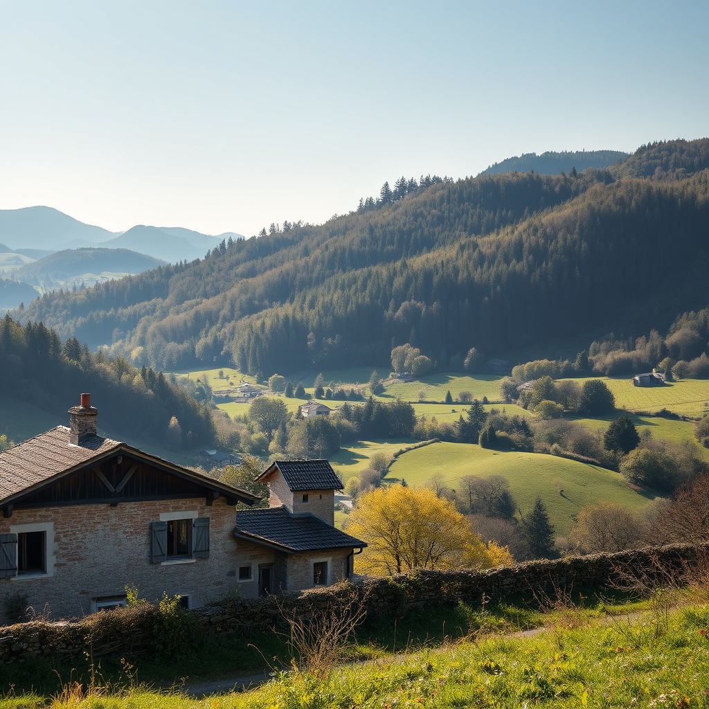 Paysage des hauteurs tarnaises autour de Montredon-Labessonnié